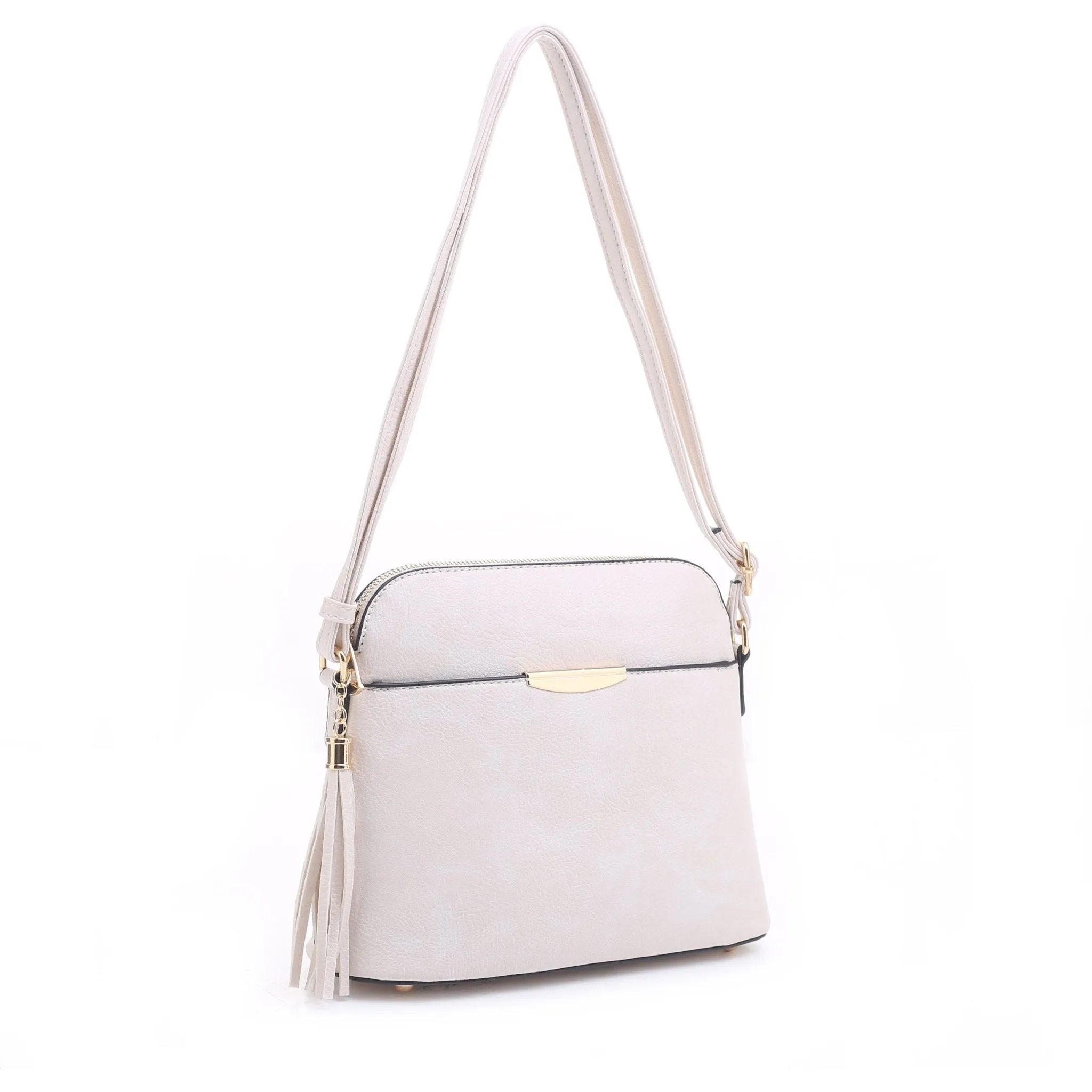 DS95314D Front Pocket Dome Crossbody w/ Tassel