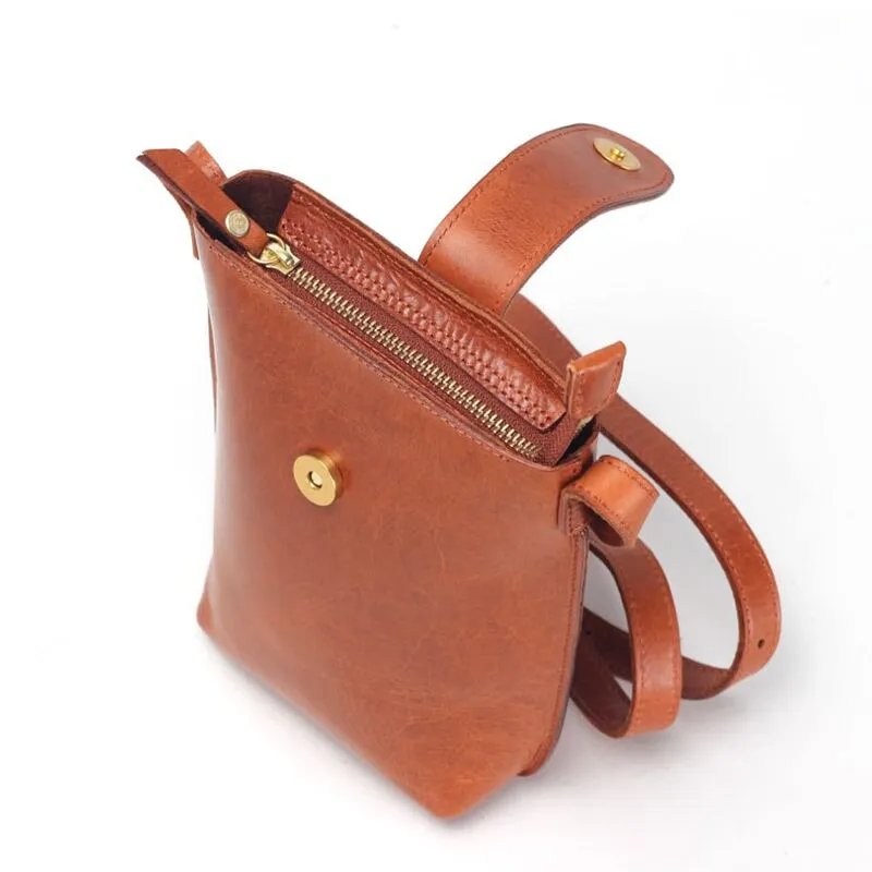 Dwarves Vegetable Tanned Leather Women's Fashion Shoulder Bag