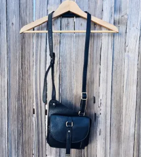 Eastwood Small Side Satchel in Black