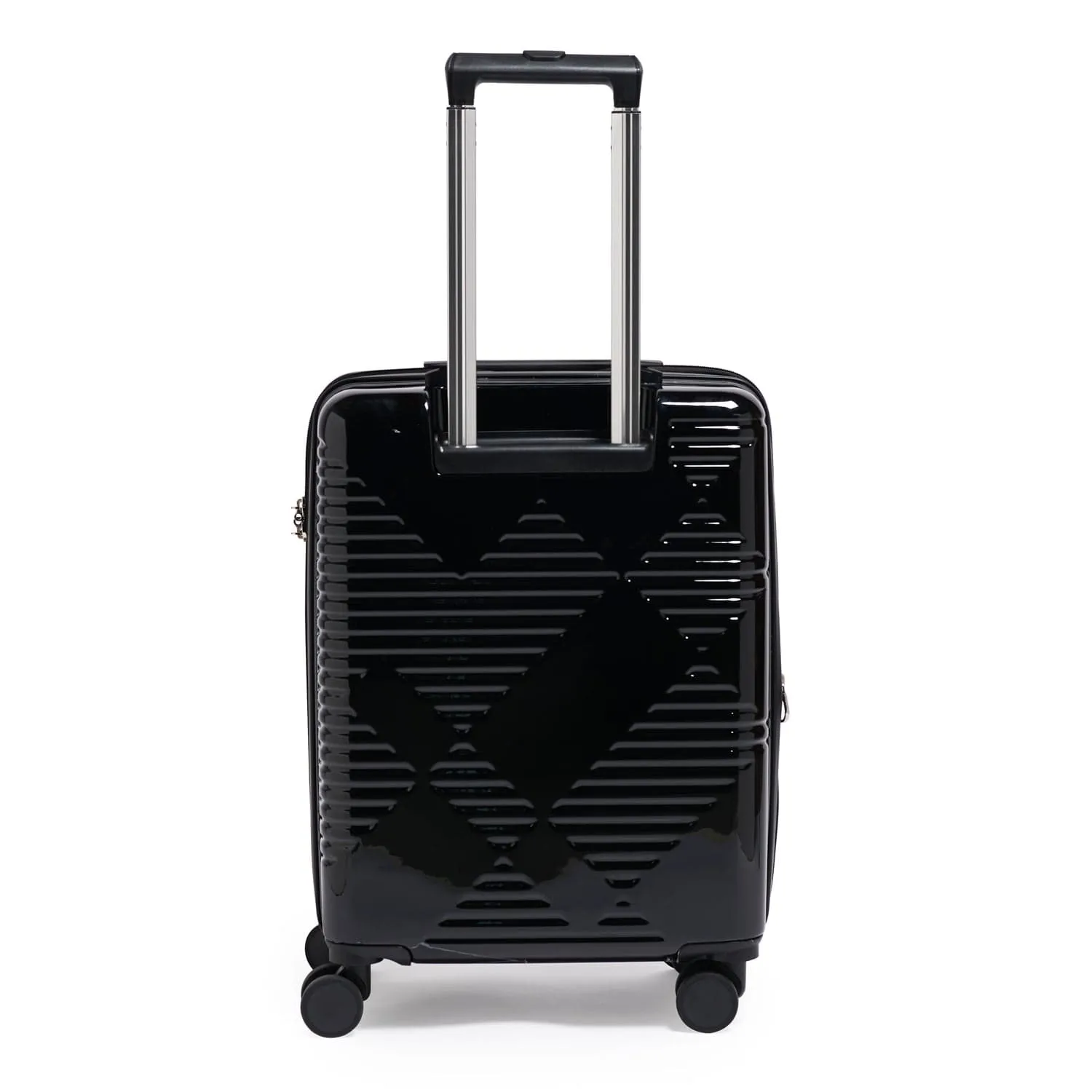 Echolac Extravagant 56cm Hardcase Expandable 4 Double Wheel Cabin Luggage Trolley Black - CTH0062 S- 20 BLACK