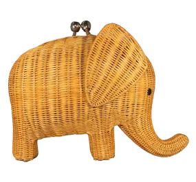 Elephant Wicker Clutch