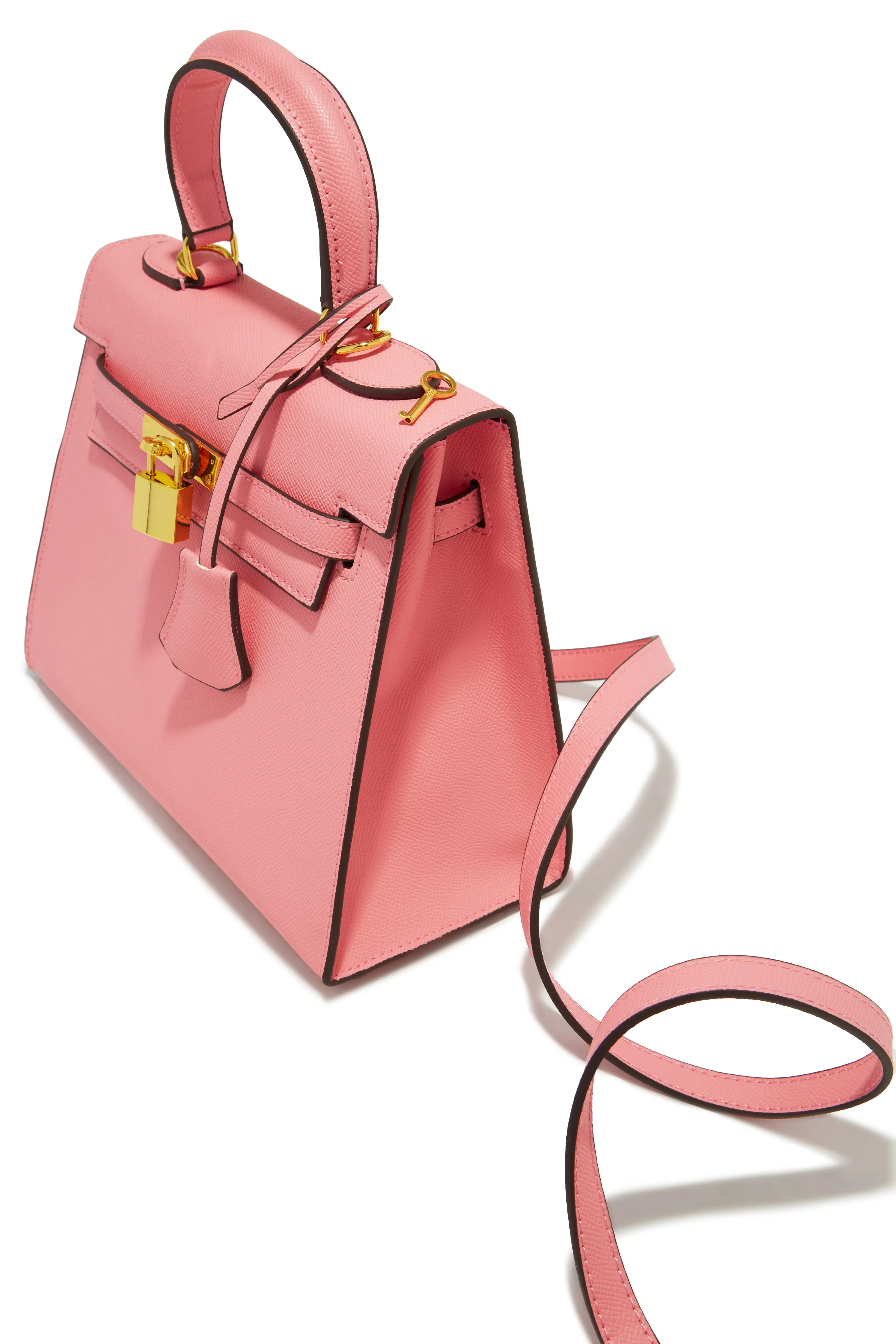 Erica Structured Top Handle Bag - Pink