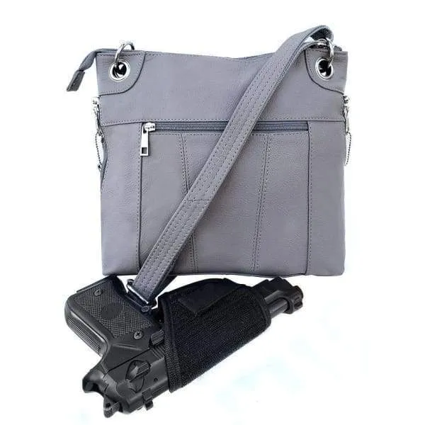 Essential Leather Lockable Crossbody Conceal Carry Purse