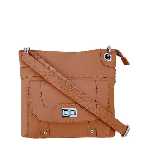 Essential Leather Lockable Crossbody Conceal Carry Purse