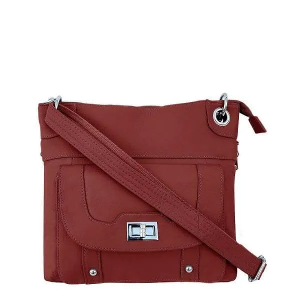 Essential Leather Lockable Crossbody Conceal Carry Purse