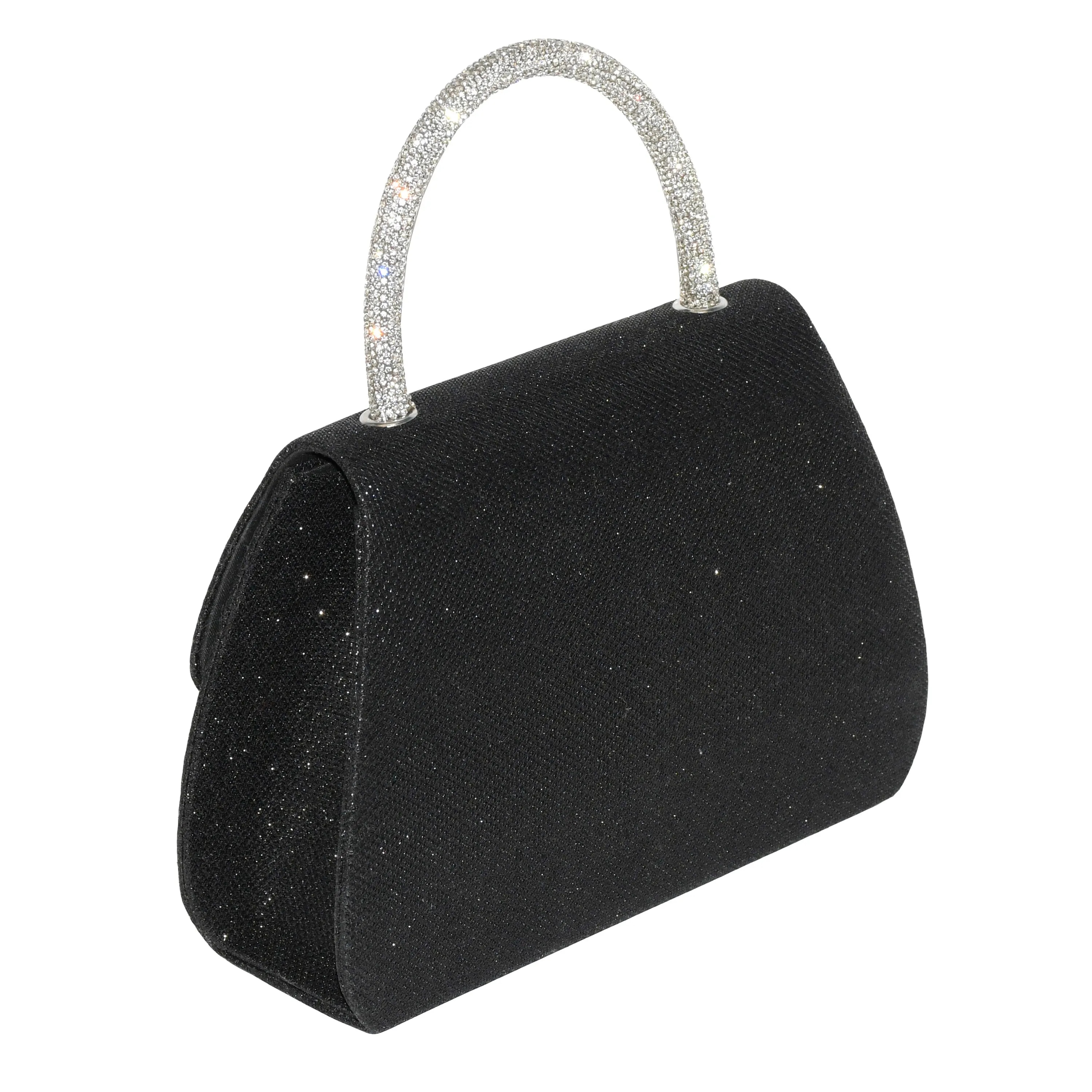 Evening Bag with Glitter Handle and Bow