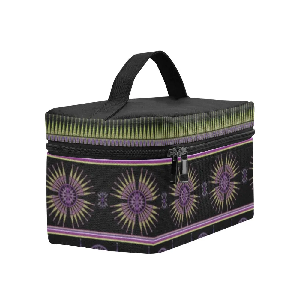 Evening Feather Wheel Cosmetic Bag/Large