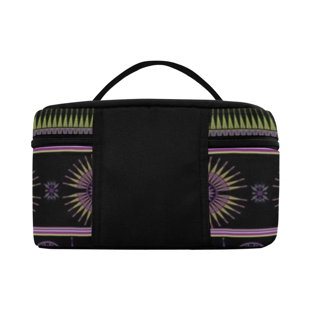 Evening Feather Wheel Cosmetic Bag/Large