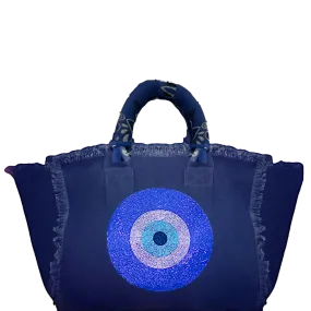 Evil Eye Fringe Canvas Bag