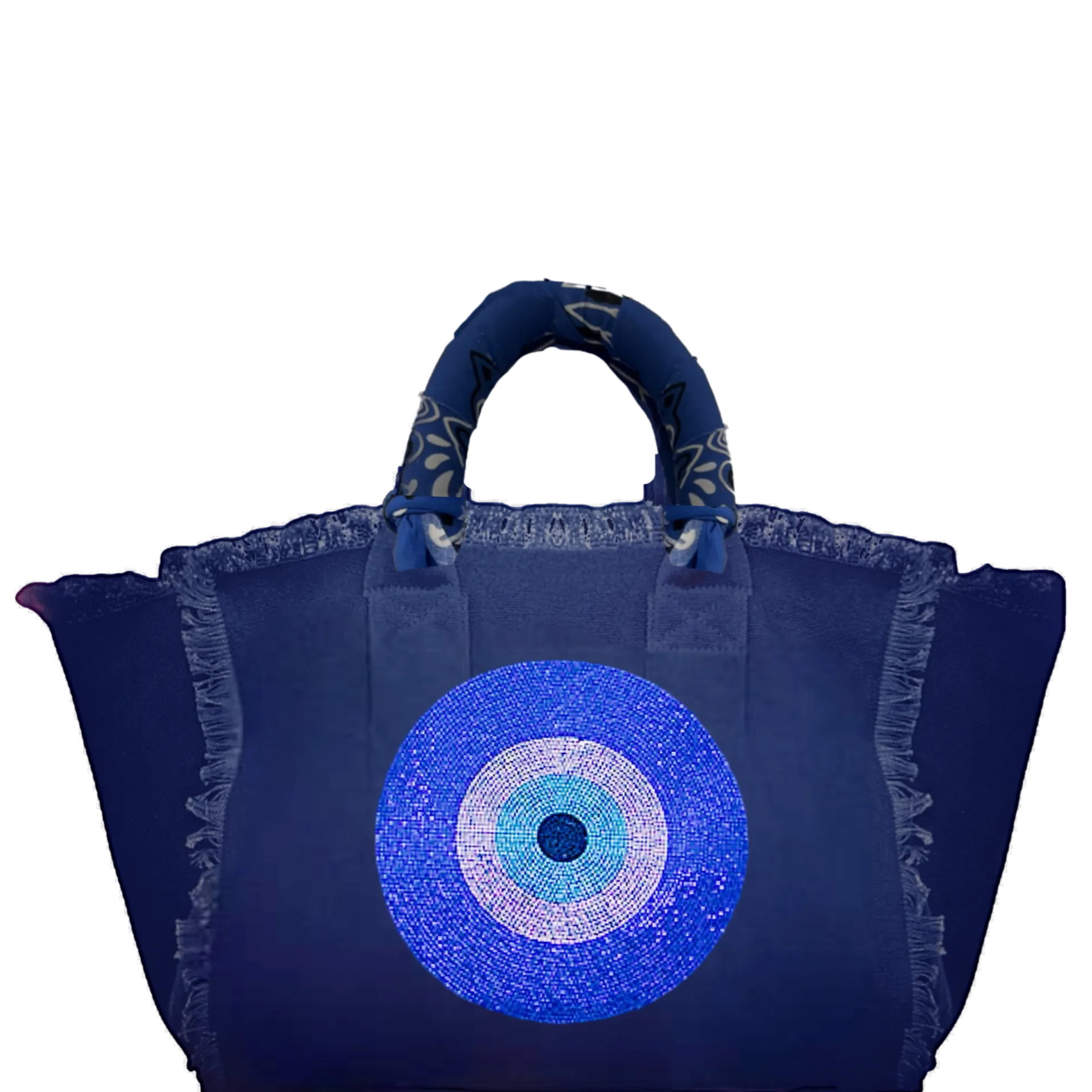 Evil Eye Fringe Canvas Bag