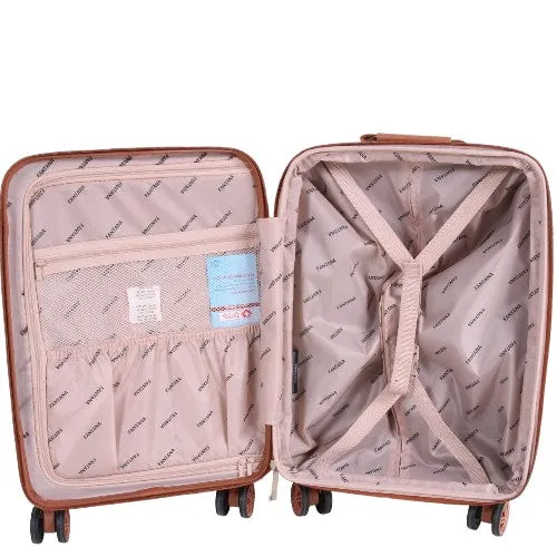 Fantana ABS With PC LICHEE Pattern 4 Wheel Spinner Trolley Case - 24" Medium