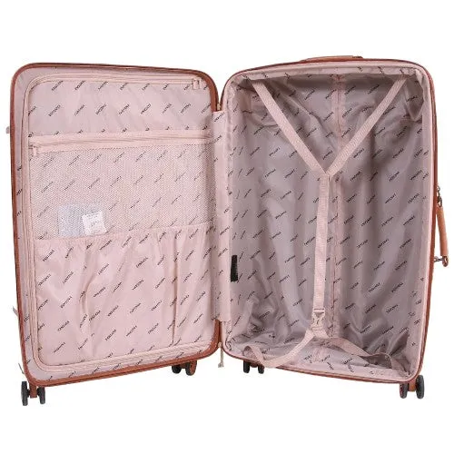 Fantana ABS With PC LICHEE Pattern 4 Wheel Spinner Trolley Case - 24" Medium