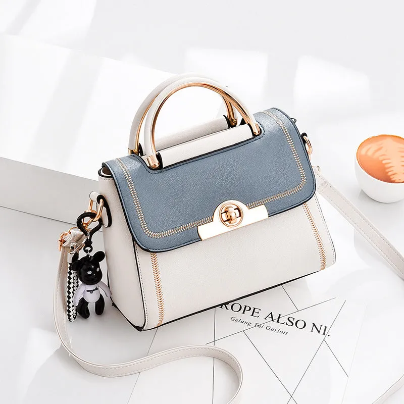 Fashion contrasting color easy to match women's bag new casual shoulder bag crossbody bag