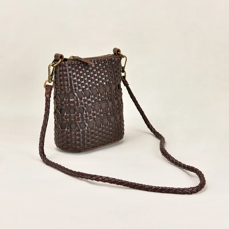 Fashion Handmade Leather Woven Bag Beach Bag