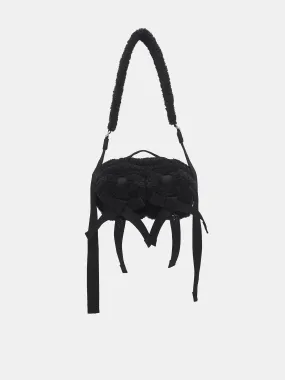 Faux Fur Classic Bow Crossbody (BAG149B-0793-BLACK-JET)