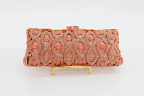 Floral Coral Pillow Evening Bag