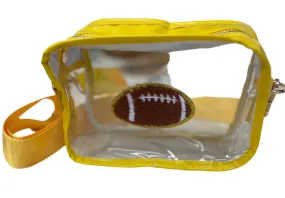 Football Gold Clear Purse