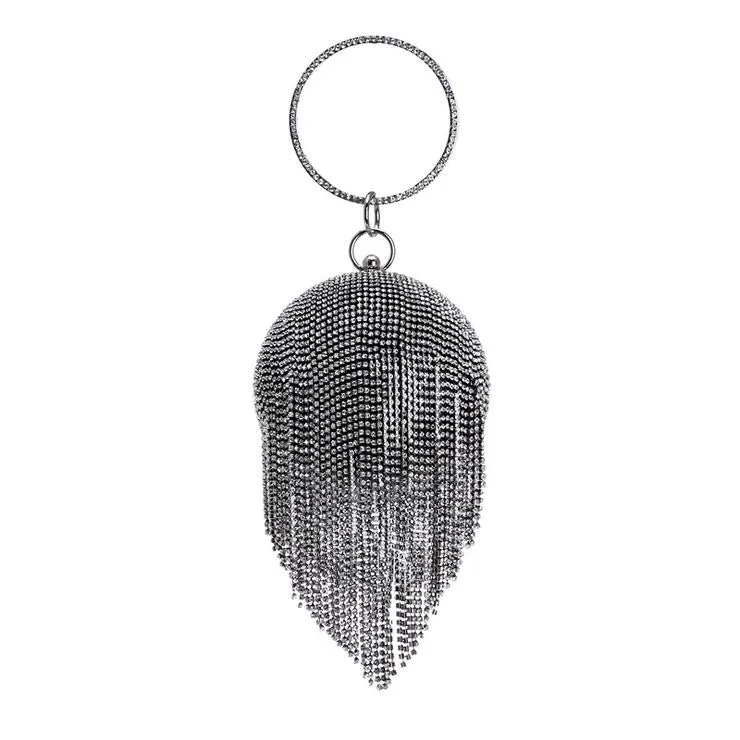 FRINGE EVENING BAG