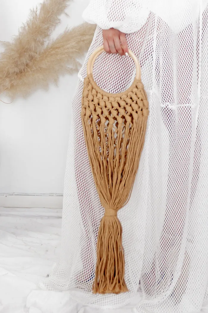 Fringe Rope Bag - Natural