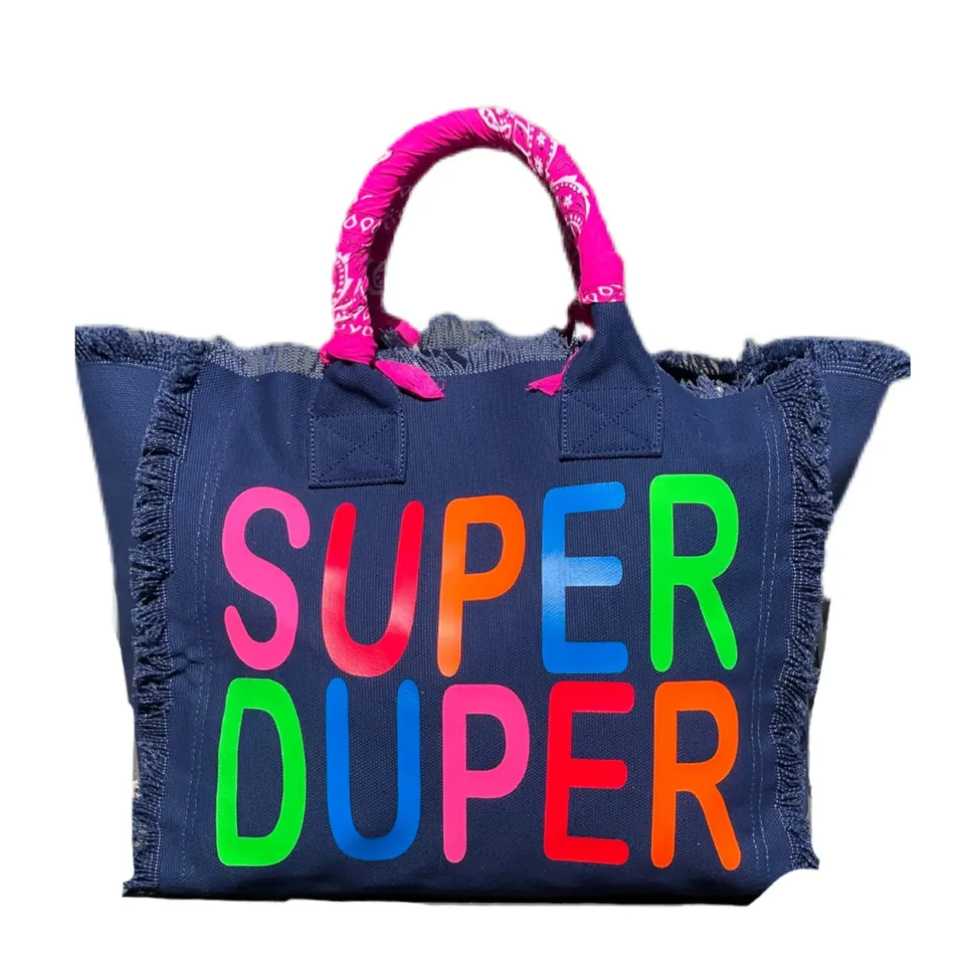 Fringe Super Duper Tote - Blue