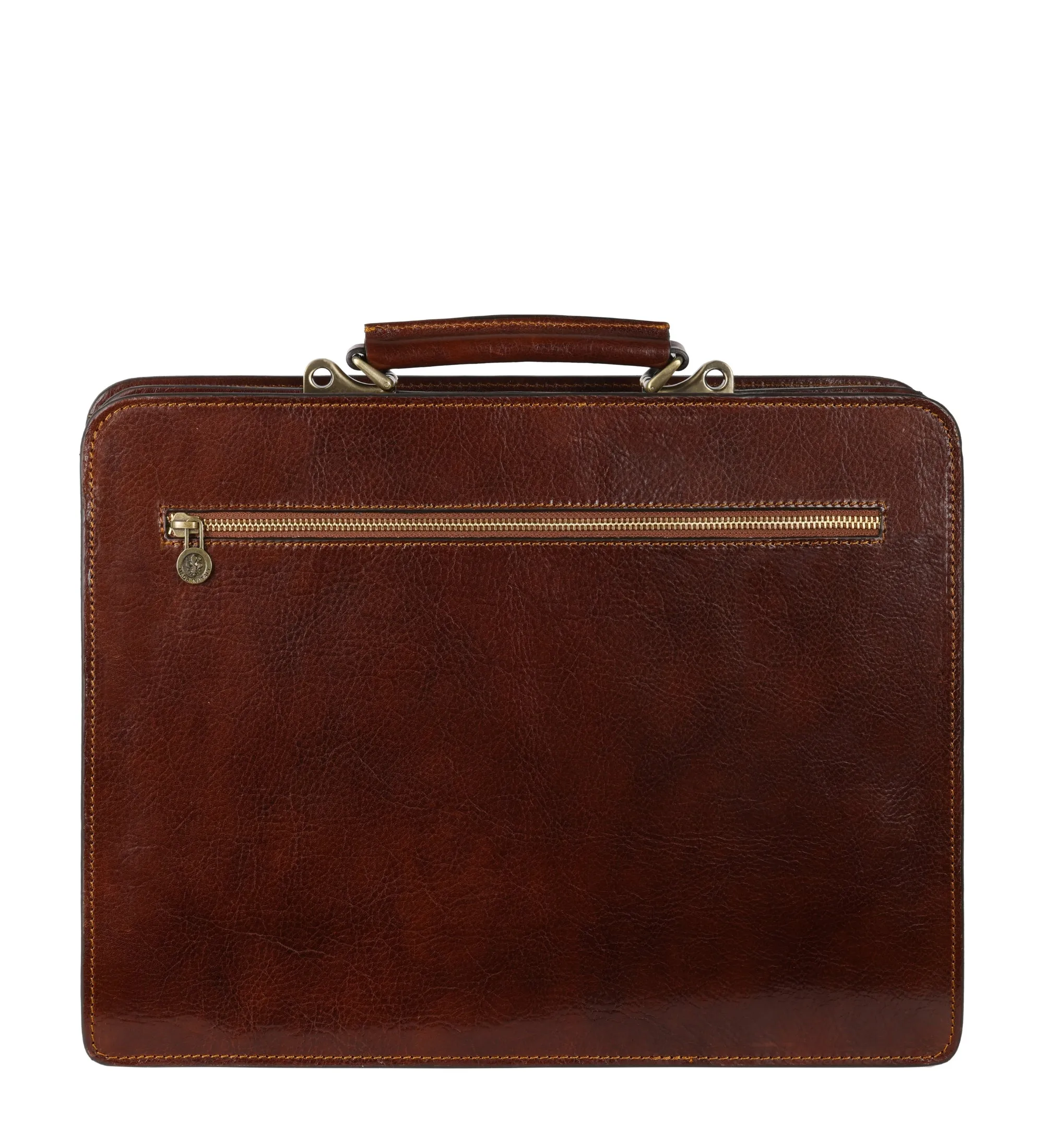 Full Grain Italian Leather Satchel Work Bag - The Prophet