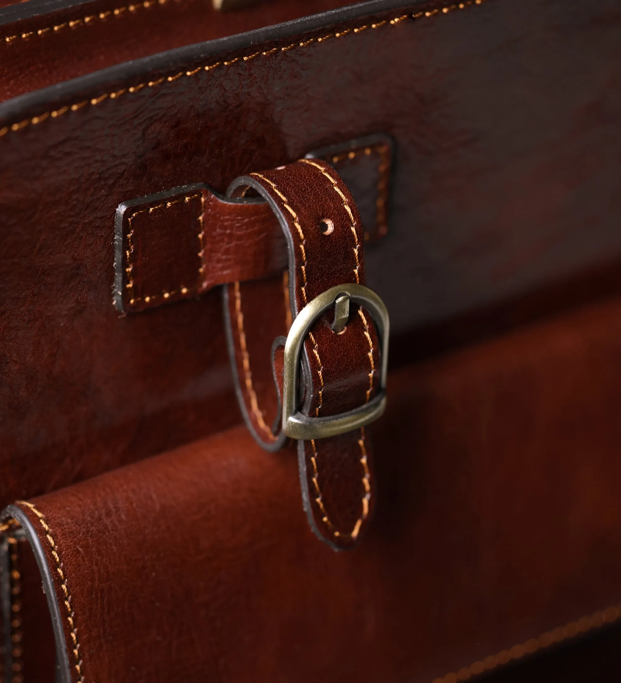 Full Grain Italian Leather Satchel Work Bag - The Prophet