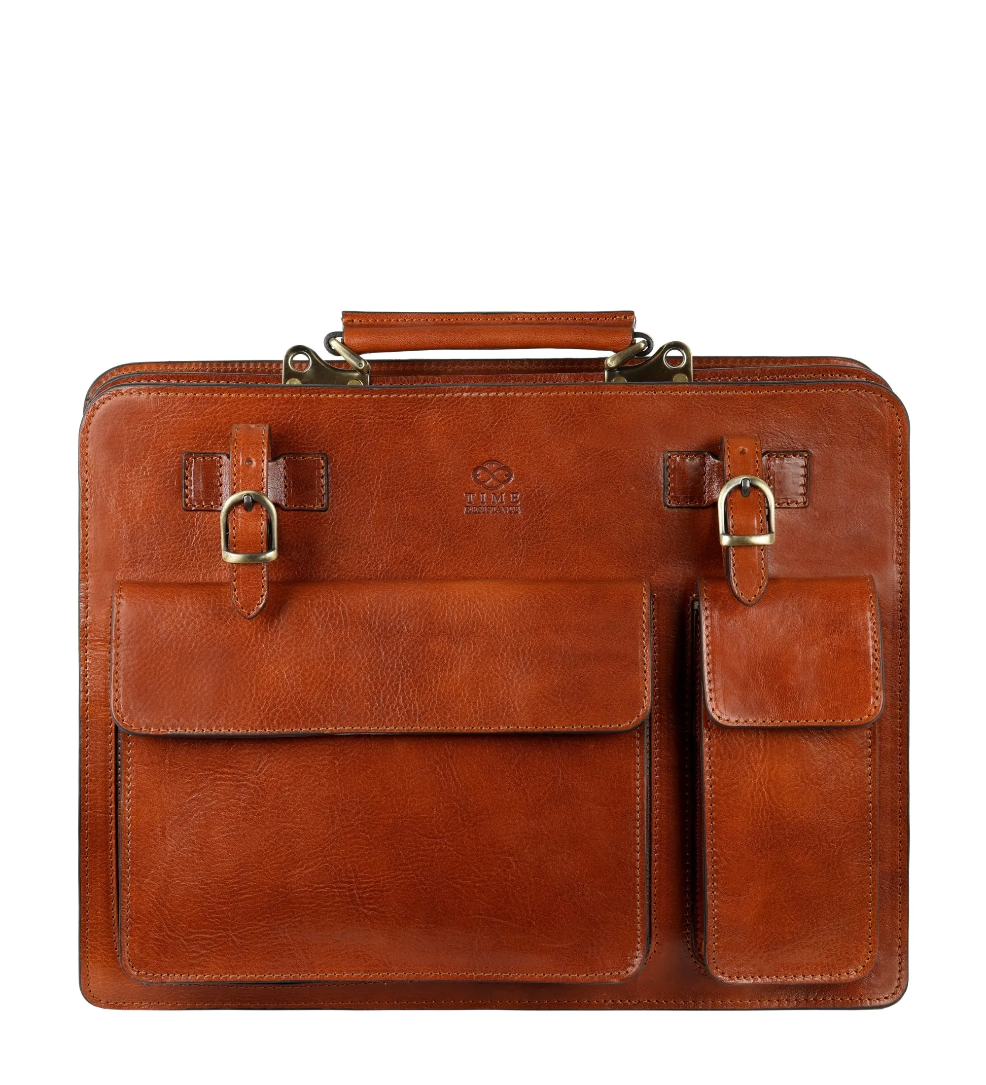 Full Grain Italian Leather Satchel Work Bag - The Prophet