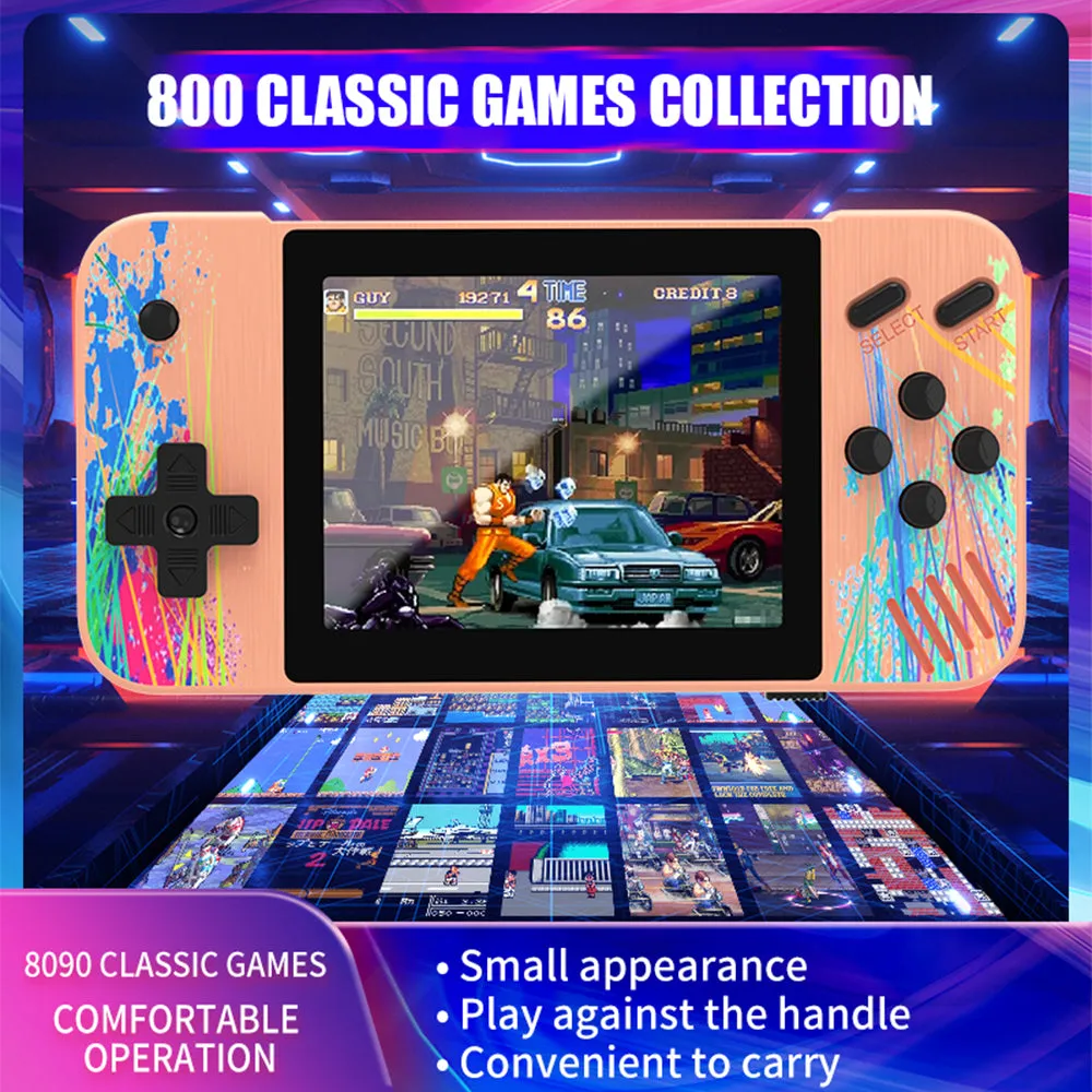 G3 Handheld Video Game Console Built-in 800 Classic Games- USB Charging