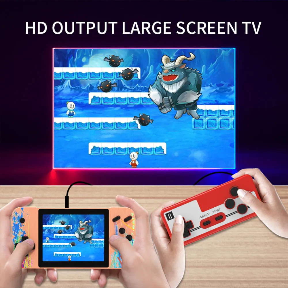 G3 Handheld Video Game Console Built-in 800 Classic Games- USB Charging