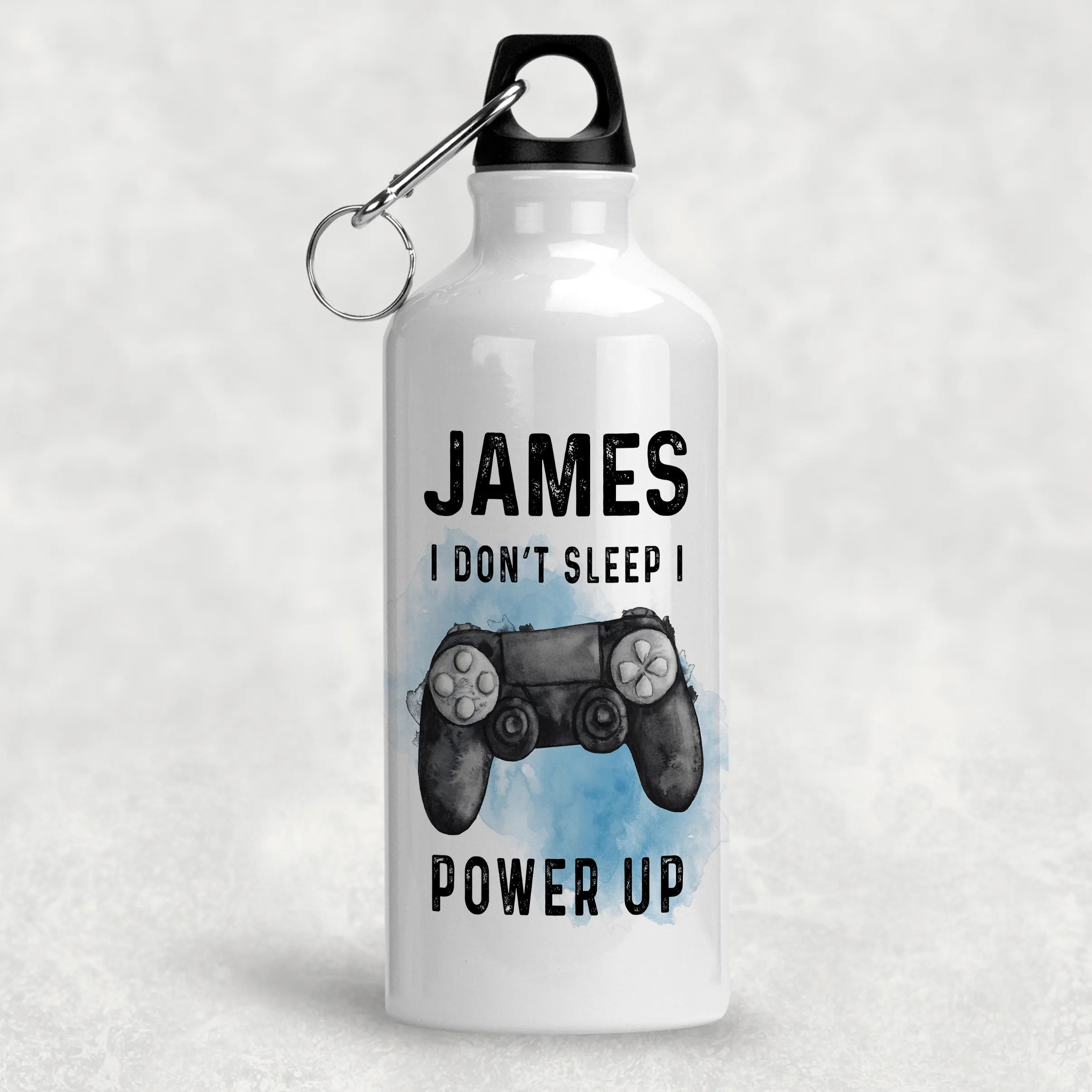 Gamer Personalised Water Bottle I Don't Sleep I Power Up - 400/600ml