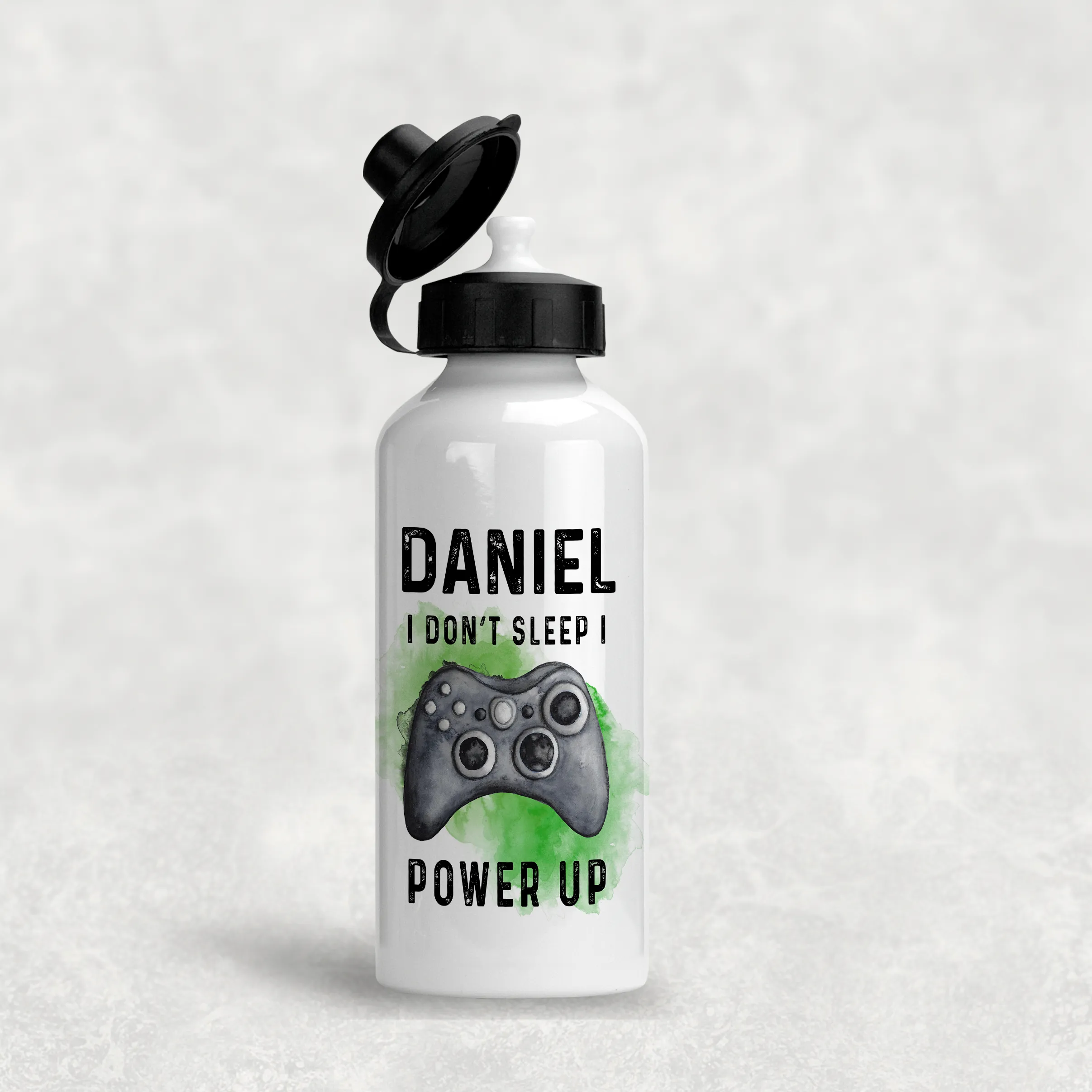 Gamer Personalised Water Bottle I Don't Sleep I Power Up - 400/600ml