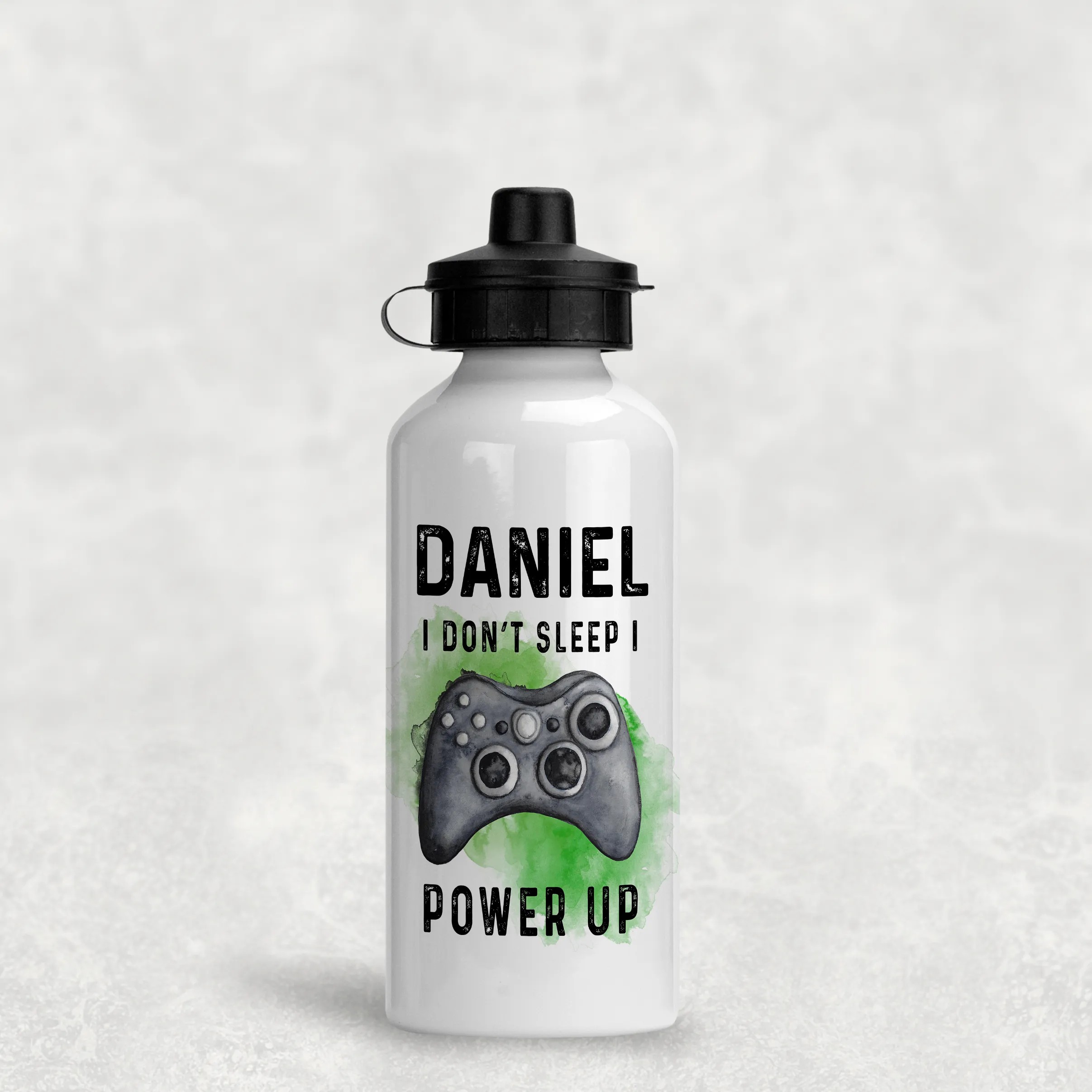 Gamer Personalised Water Bottle I Don't Sleep I Power Up - 400/600ml