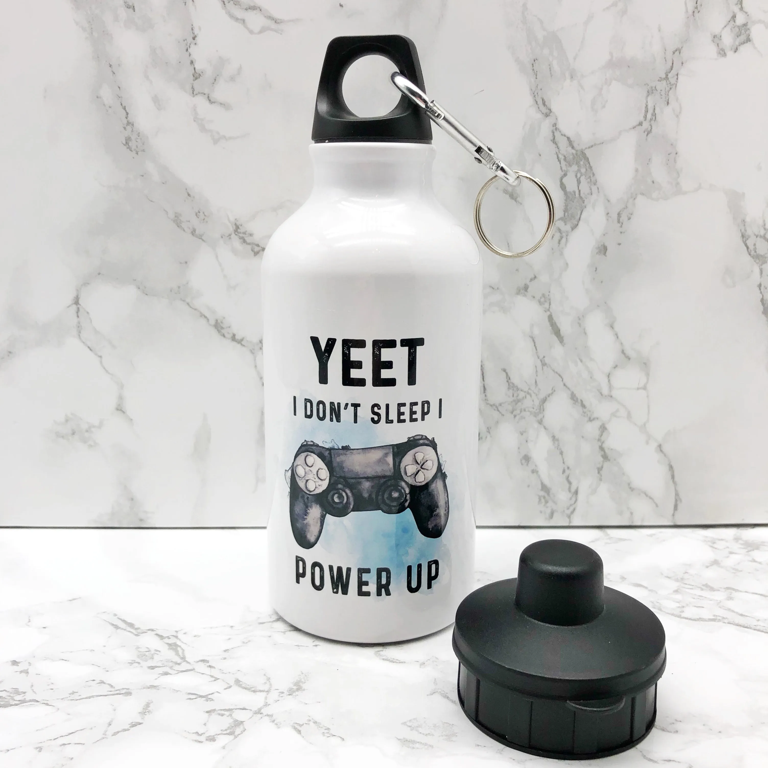 Gamer Personalised Water Bottle I Don't Sleep I Power Up - 400/600ml