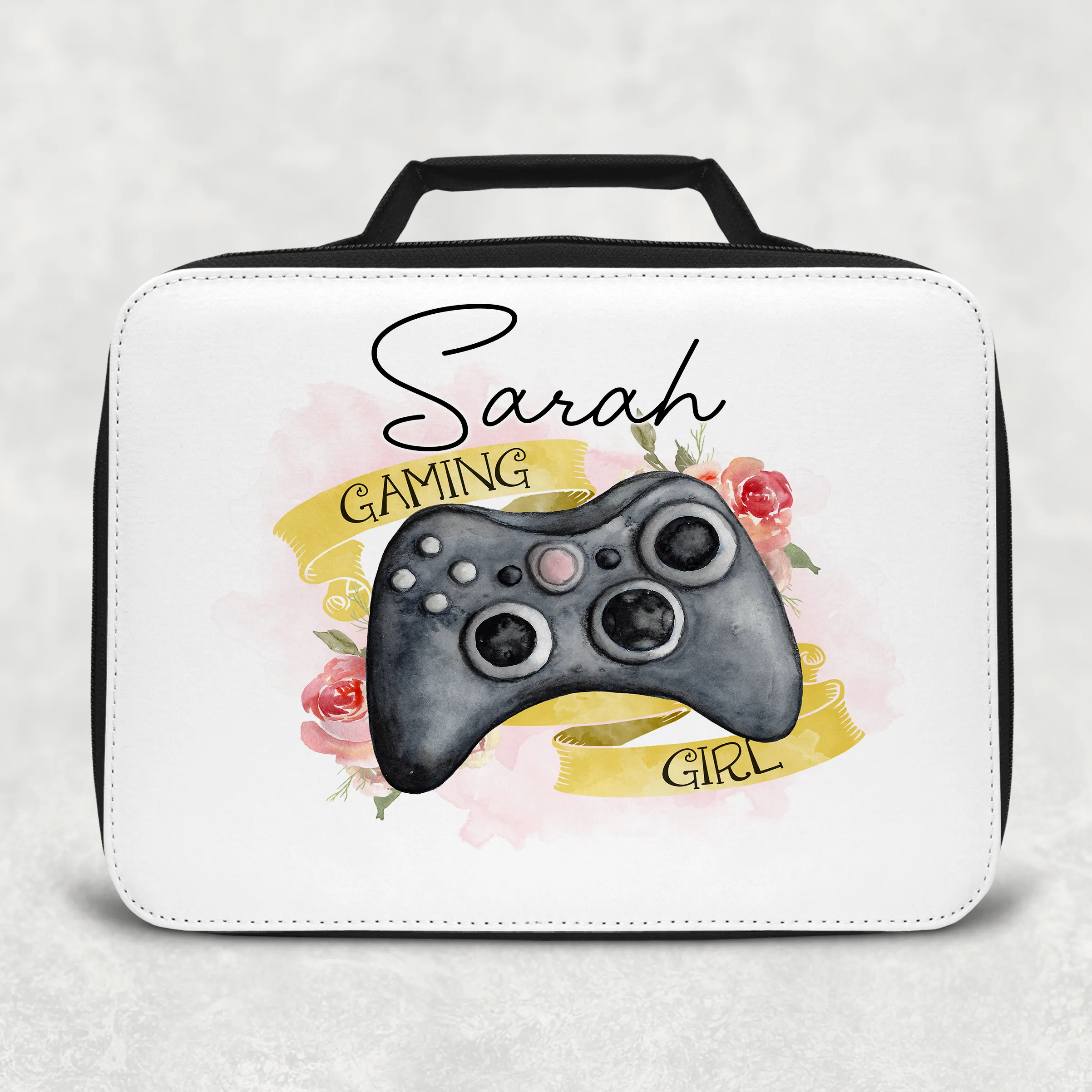 Gaming Girl Game Control Insulated Lunch Bag