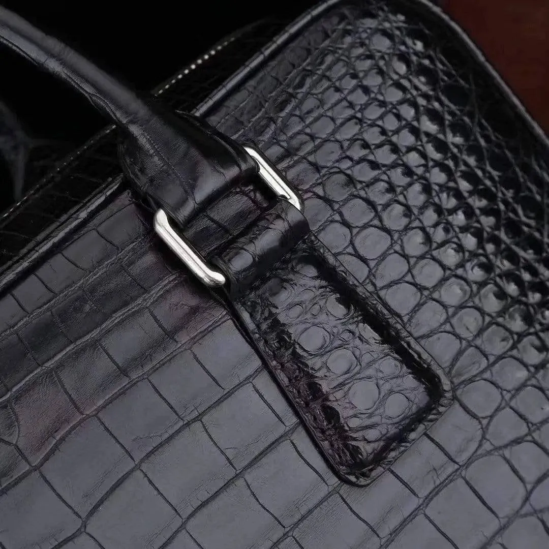 Genuine Crocodile Leather Briefcase Laptop Bag for Men