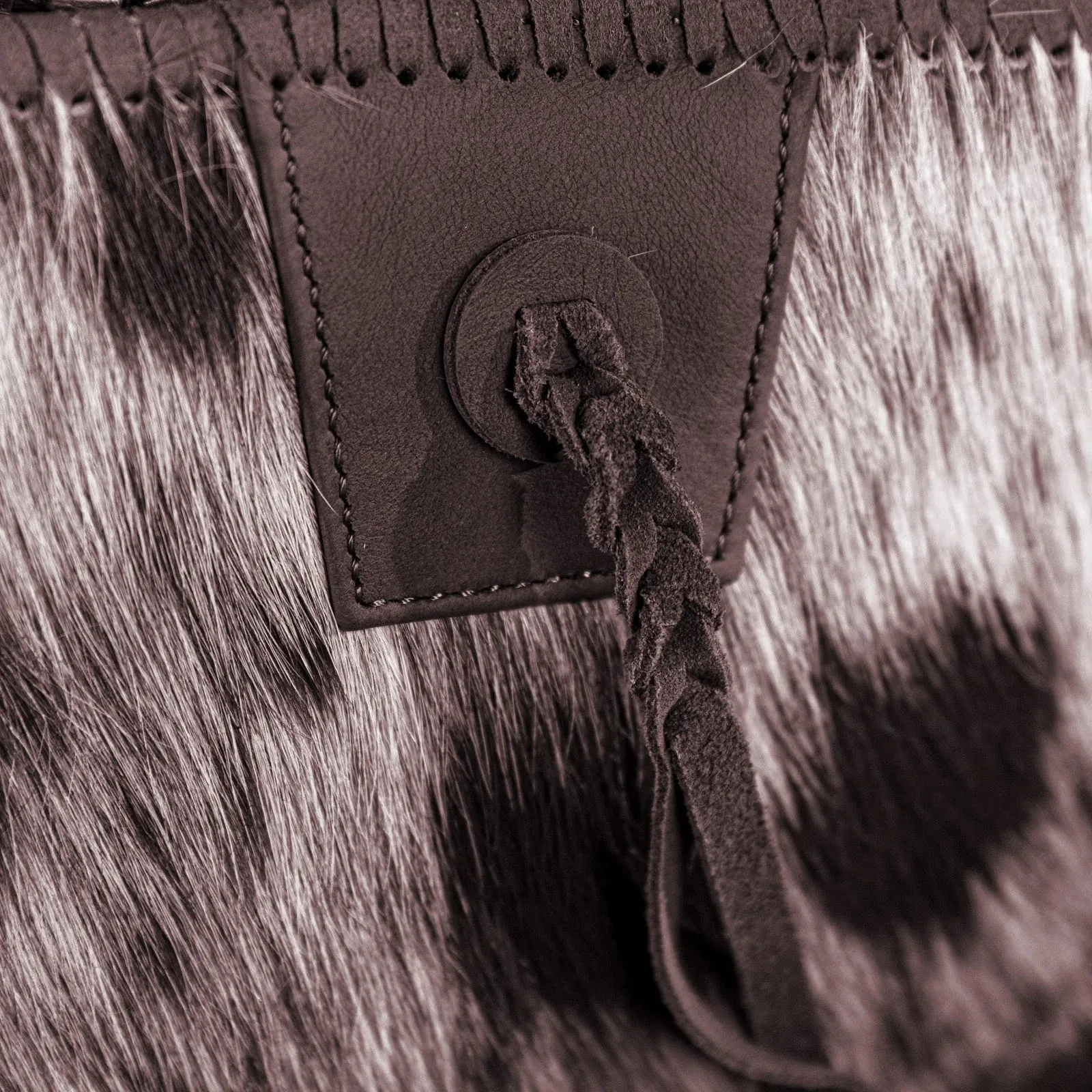 Genuine Hair-On Collection Fringed Crossbody