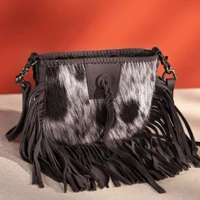 Genuine Hair-On Collection Fringed Crossbody