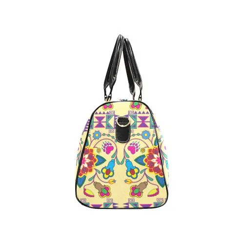 Geometric Floral Winter-Vanilla Waterproof Travel Bag