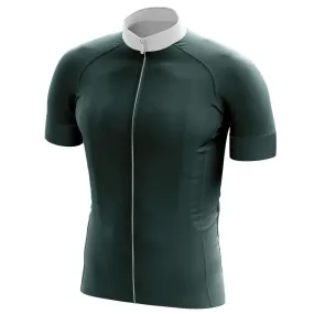 GG BASICS | Green With White Collar Cycling Jersey