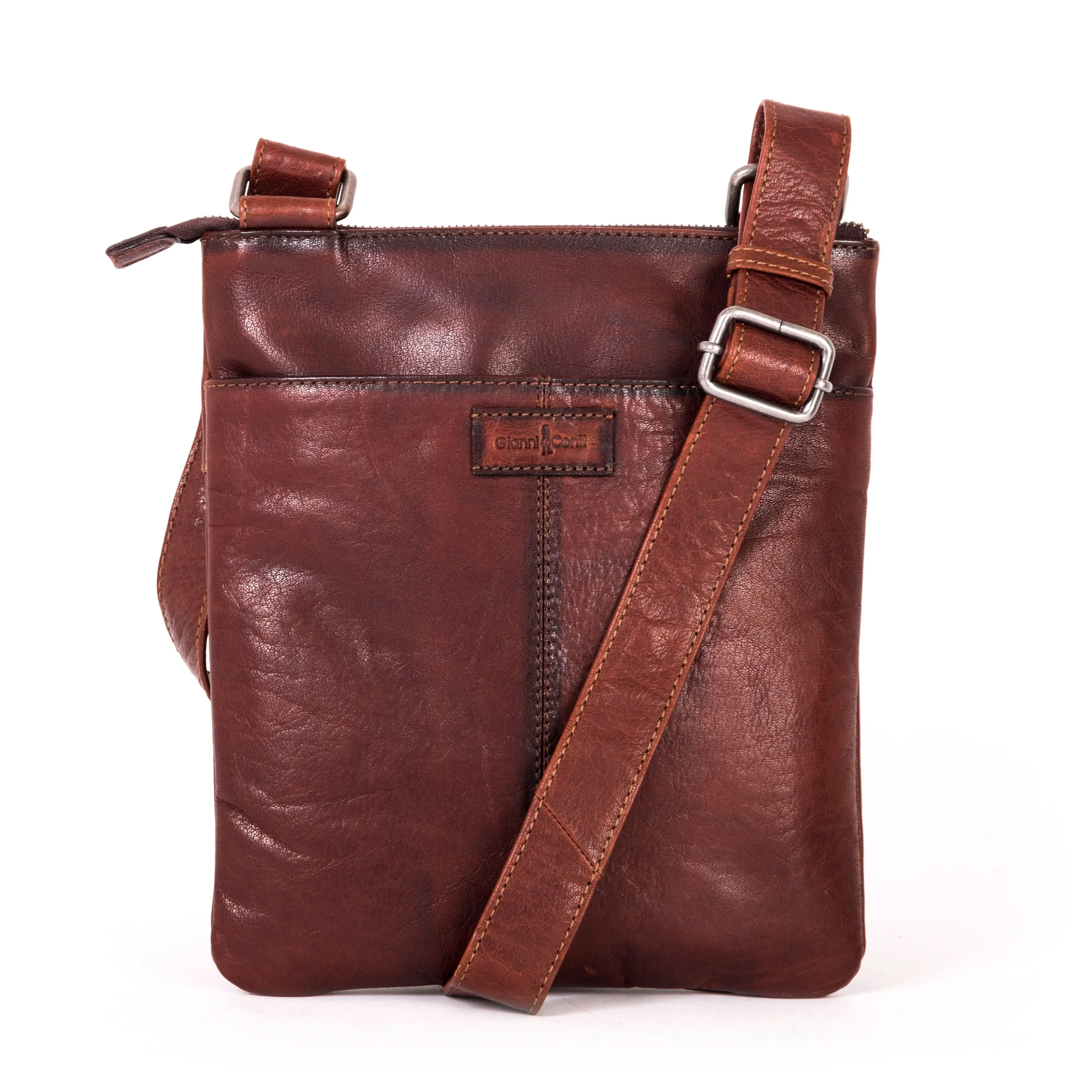 Gianni Conti Leather Crossbody Bag - BASS