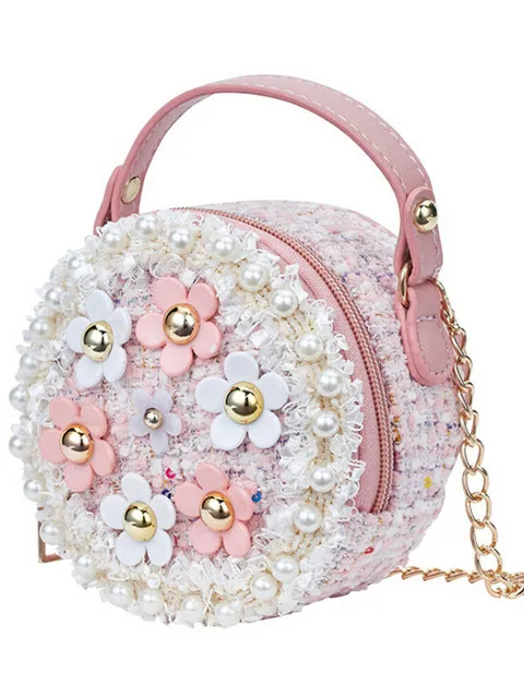 Girls Round and Round We Go Floral Crossbody Handbag