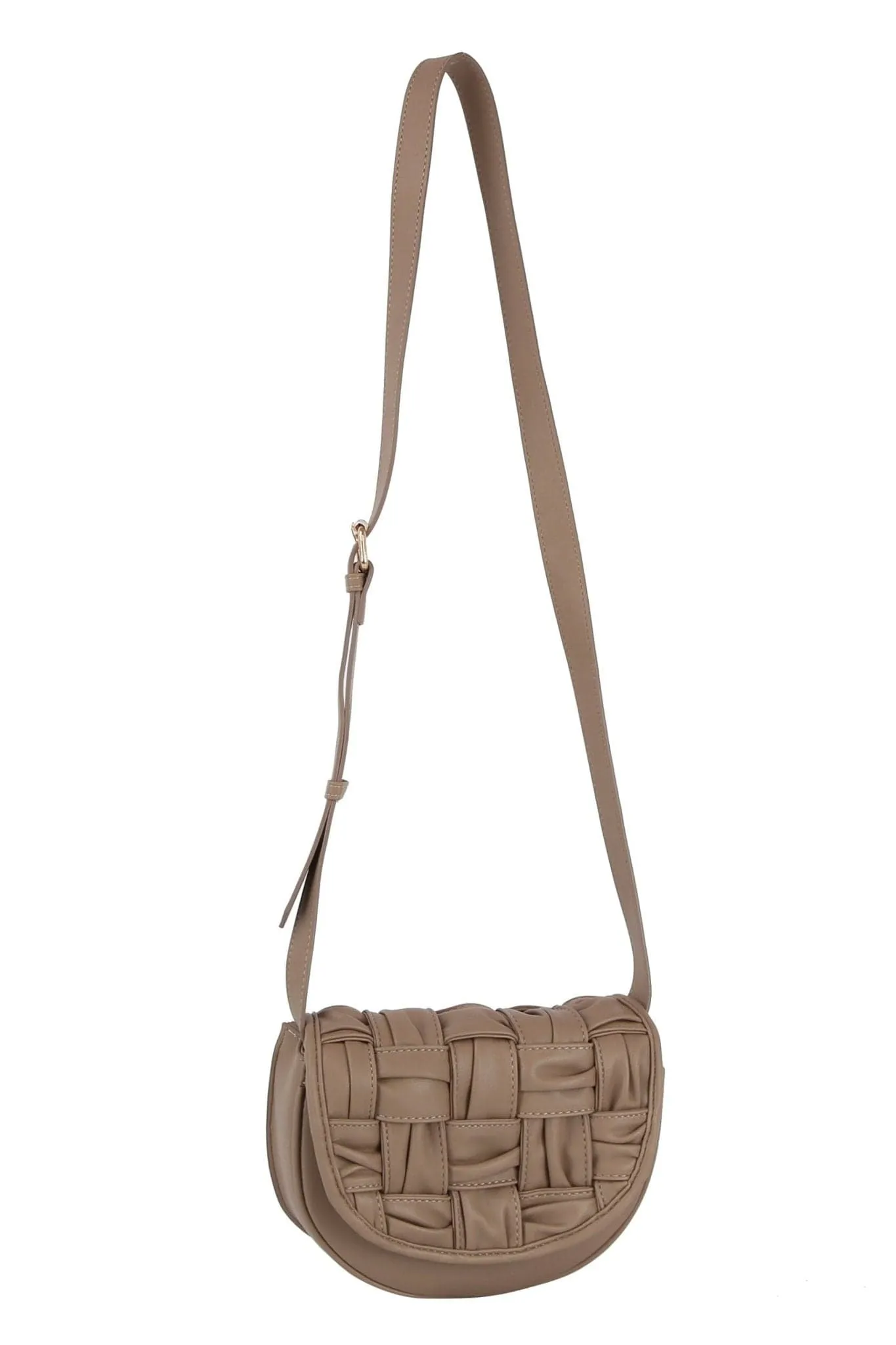 GLE0118 Yasmin Woven Leather Crossbody Bag