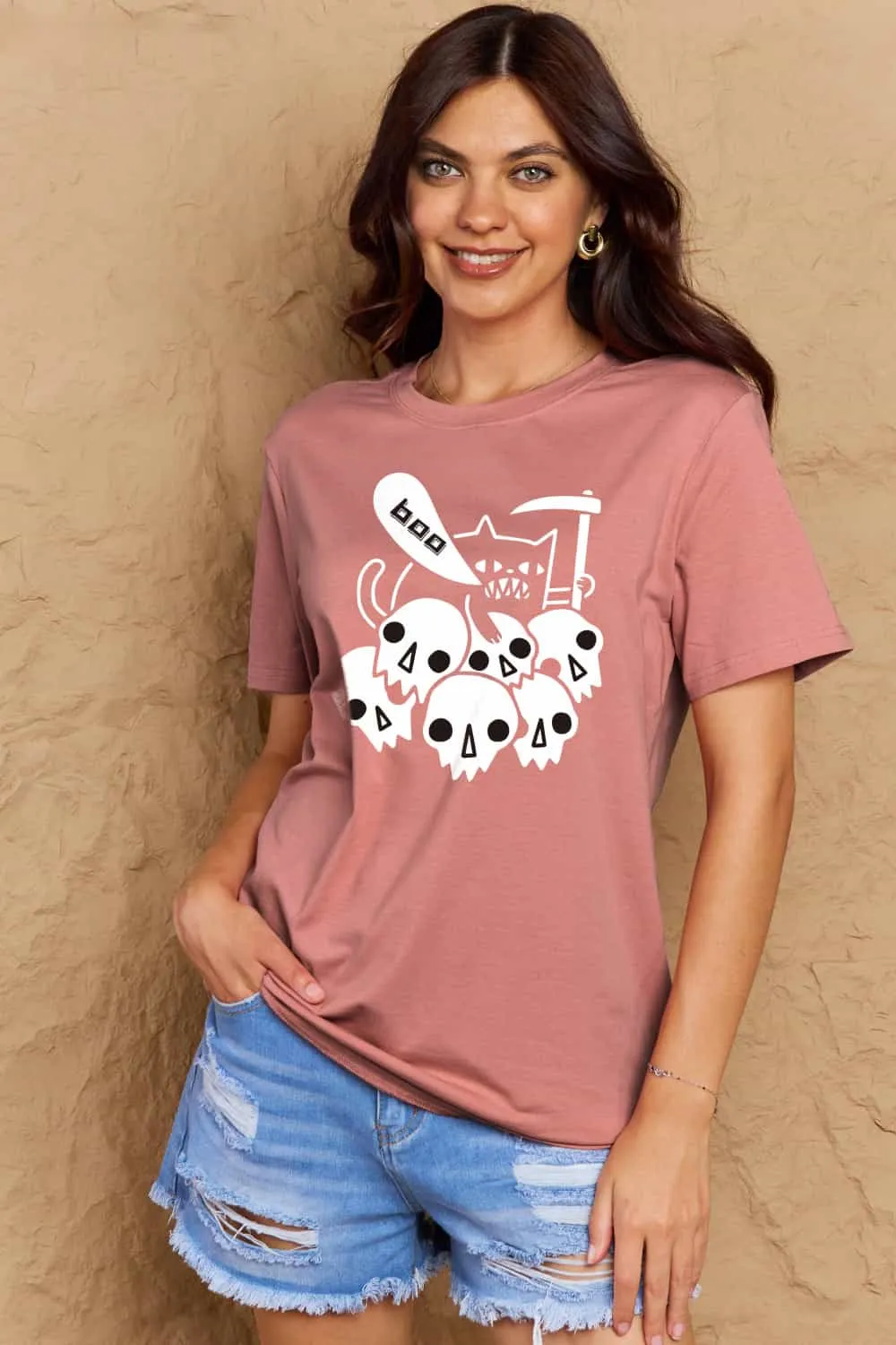 Graphic BOO Cotton T-Shirt