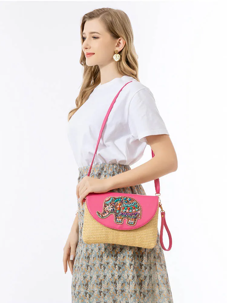 Grass Woven Crossbody Bag