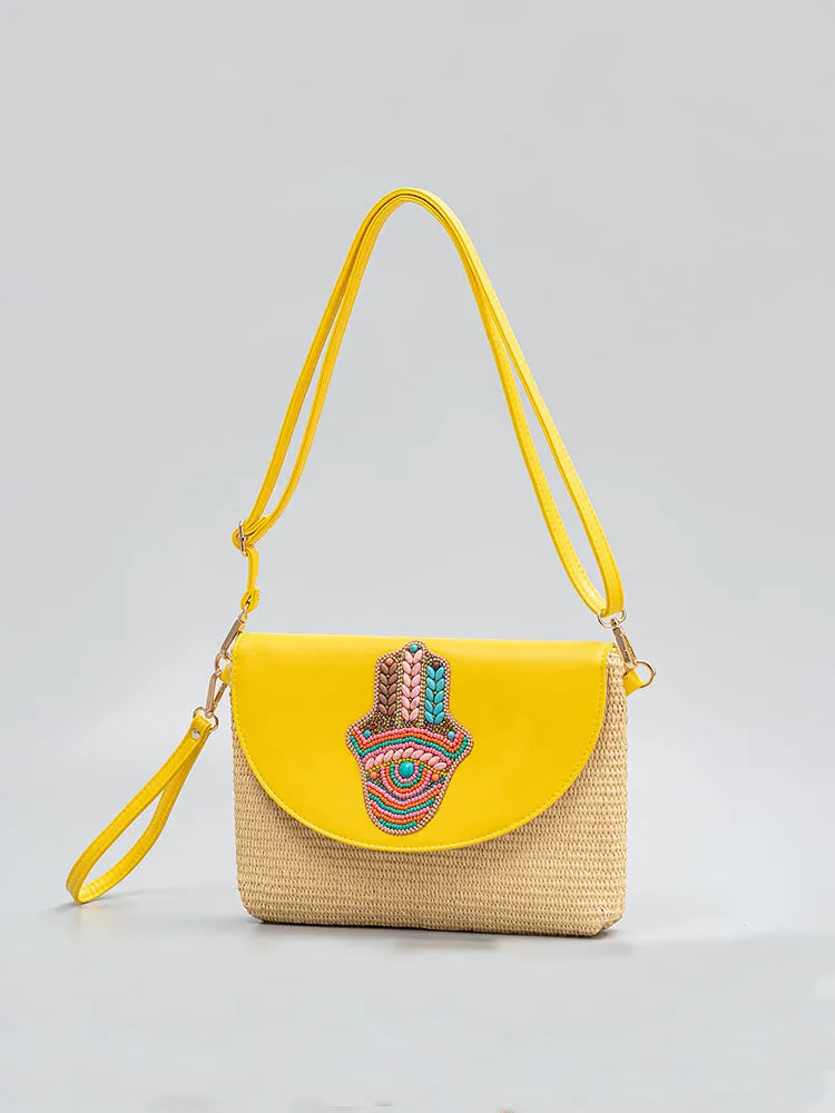 Grass Woven Crossbody Bag