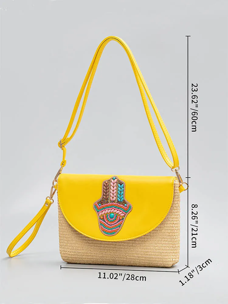 Grass Woven Crossbody Bag