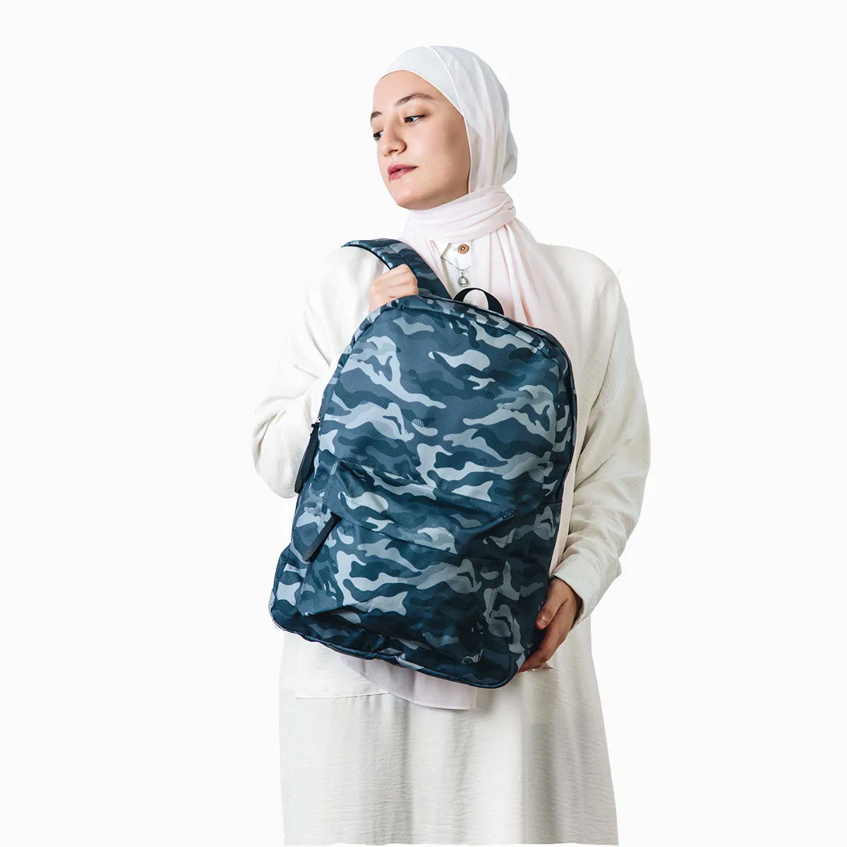 Gray Camouflage Backpack