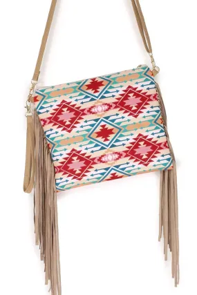 Hana - Aztec Tassel Crossbody Bag