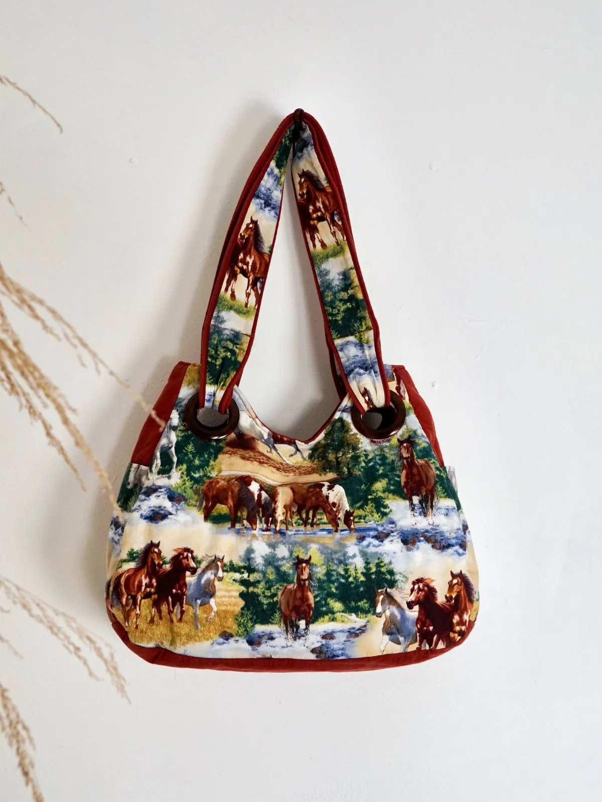 Handmade Horse Motif Tote Bag