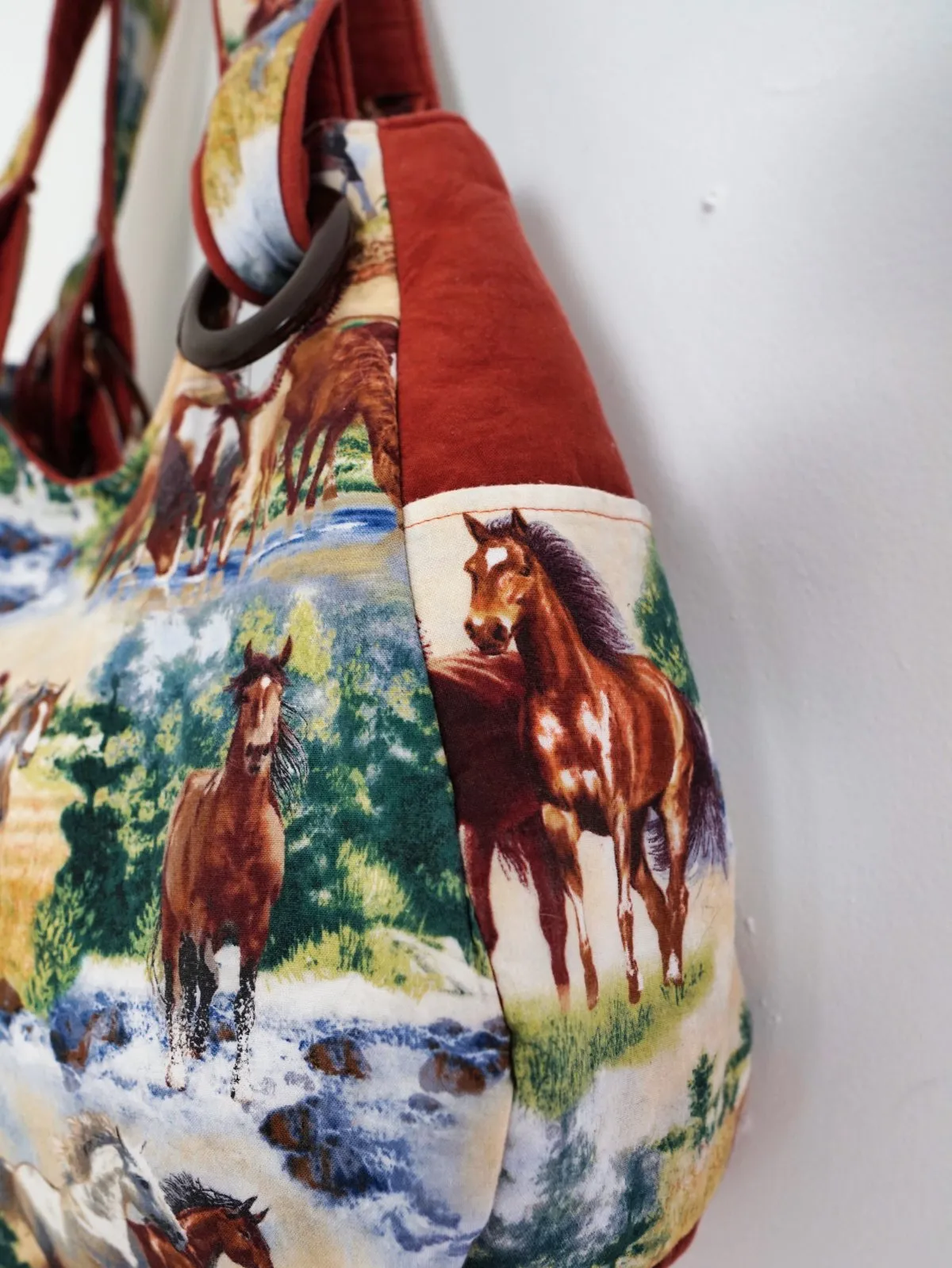 Handmade Horse Motif Tote Bag